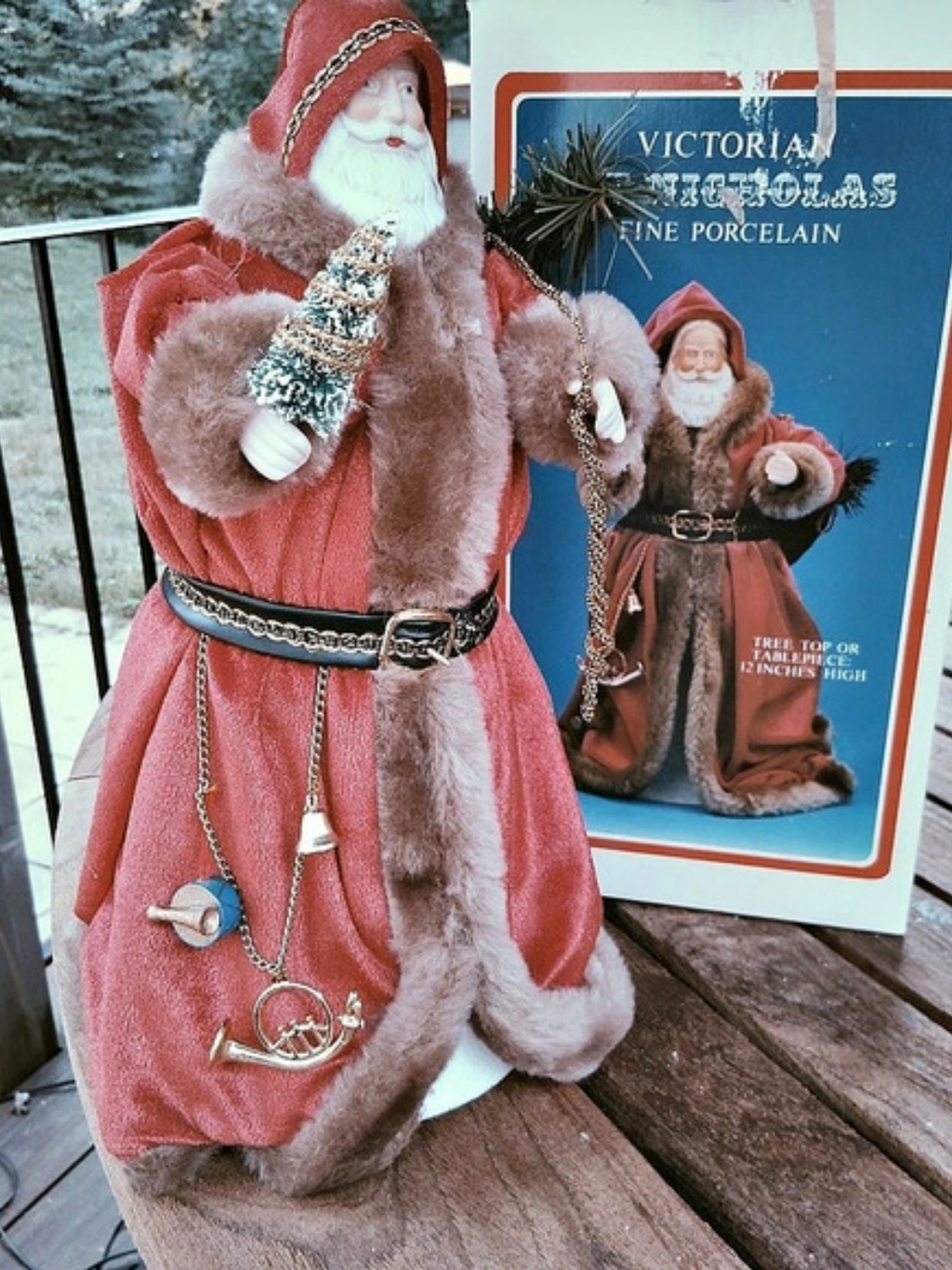 Victoria St. Nicholas Santa tree top or tablepiece Santa Holiday Tablepiece